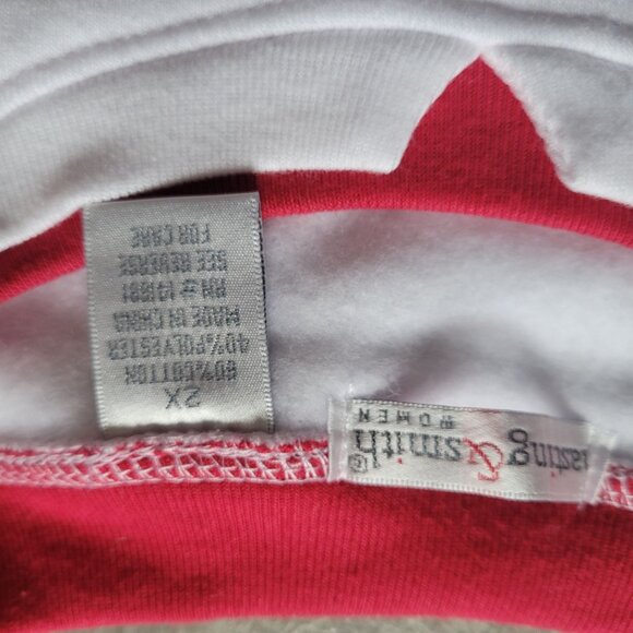 Ladies Holiday Sweatshirt With Cat Embroidery & Festive Design 2X - Picture 4 of 5